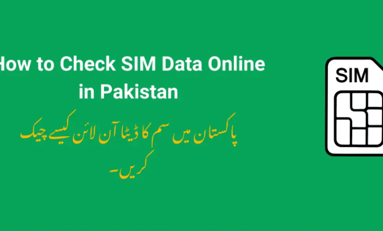 How to Check SIM Data Online in Pakistan